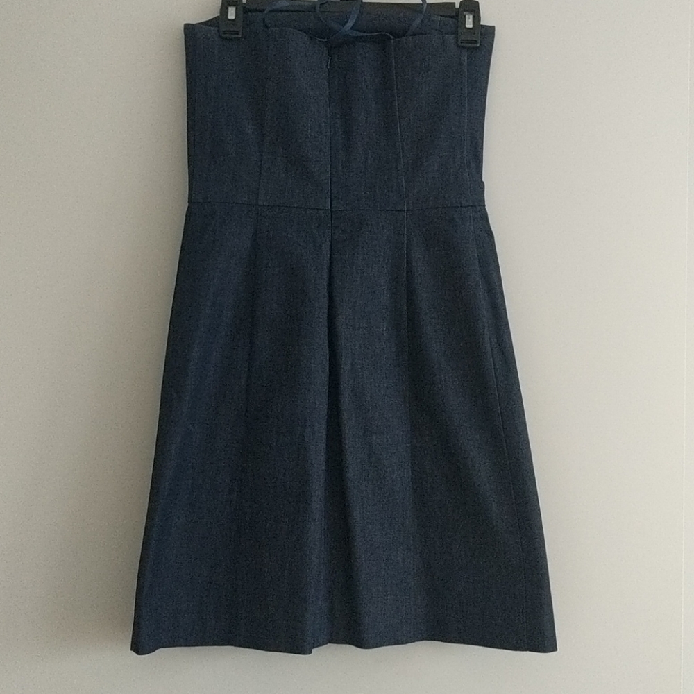Ann Taylor Denim Strapless Dress - Size 4 - Picture 4 of 6